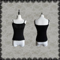 Lace Gray | Black Rose Lace Cami Top, Black Slim Ribbed Dark Coquette Original Design